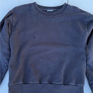 Balenciaga Men/Women Black Crewneck Sweatshirt